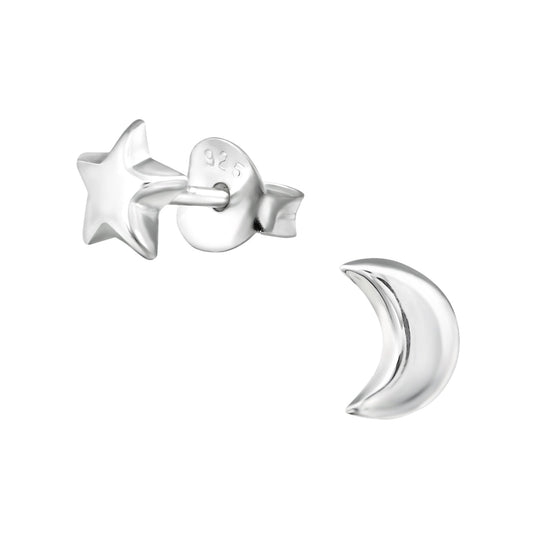 Star and Moon Earrings